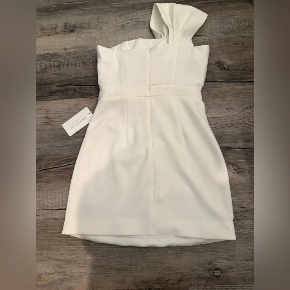 NWT!! American Threads Zola One Shoulder Mini Dress. - Picture 5 of 6